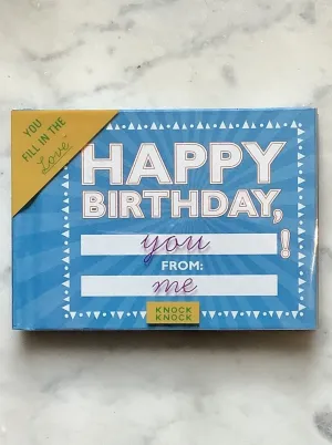 Happy Birthday Fill-in Book