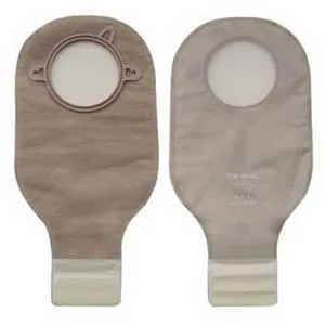 Hollister New Image Two-Piece Drainable Pouch, 1-3/4" Flange, Integrated Closure,Transparent